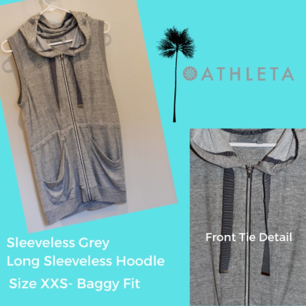 Lole Sleeveless Long Sweatshirt Hoodie Size XXS